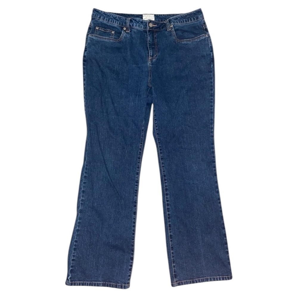 FDJ French Dressing Petite Jeans 14P Bootcut Blue Stretch Mid Rise Classic